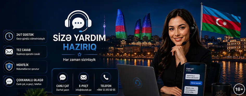Canlı Çat vasitəsilə Dəstəklə Əlaqə